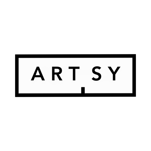 Artsy logo in bold black letters within a rectangular frame on a white background.