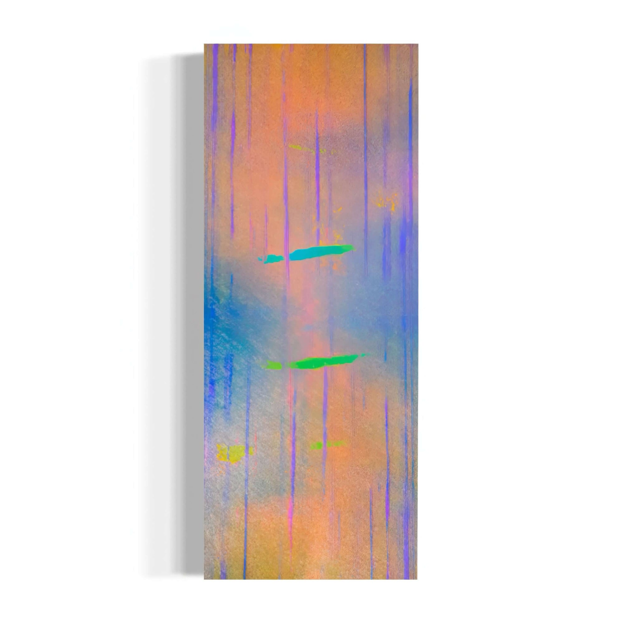 Abstract artwork 'Tears' by BRYCE, depicting emotional themes with vibrant colors in a tall canvas format.