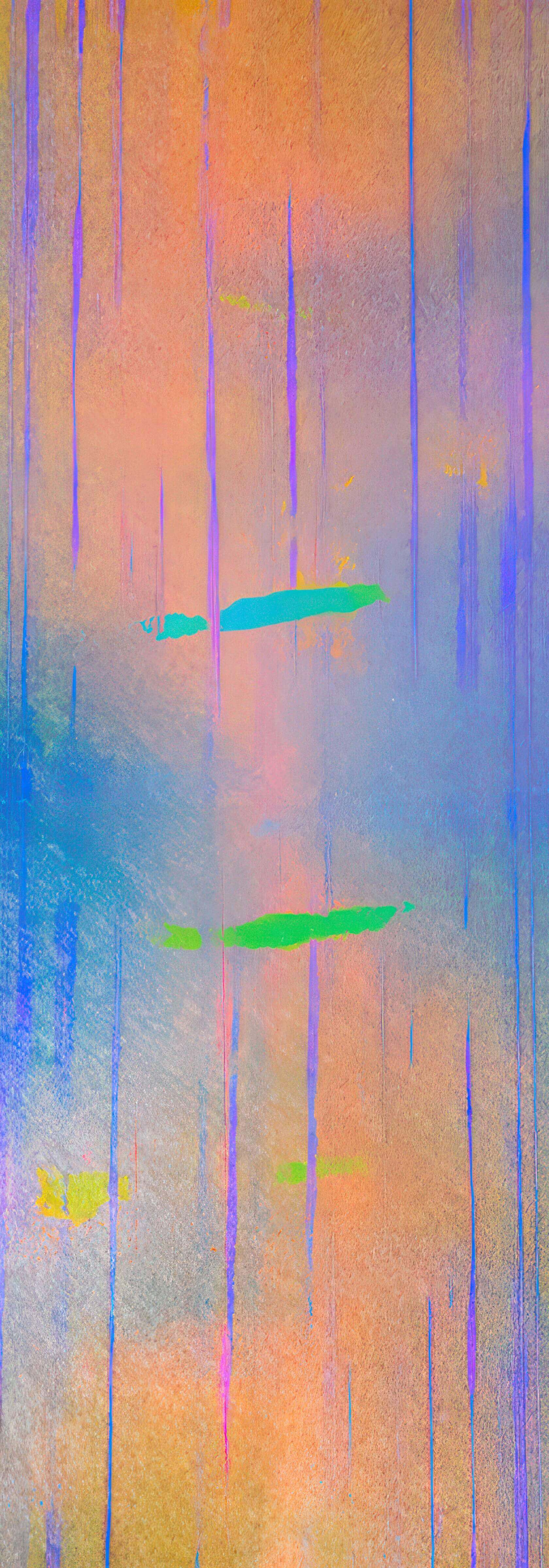 Abstract artwork titled 'Tears' by artist BRYCE, featuring vibrant colors and emotional expression, 2021.