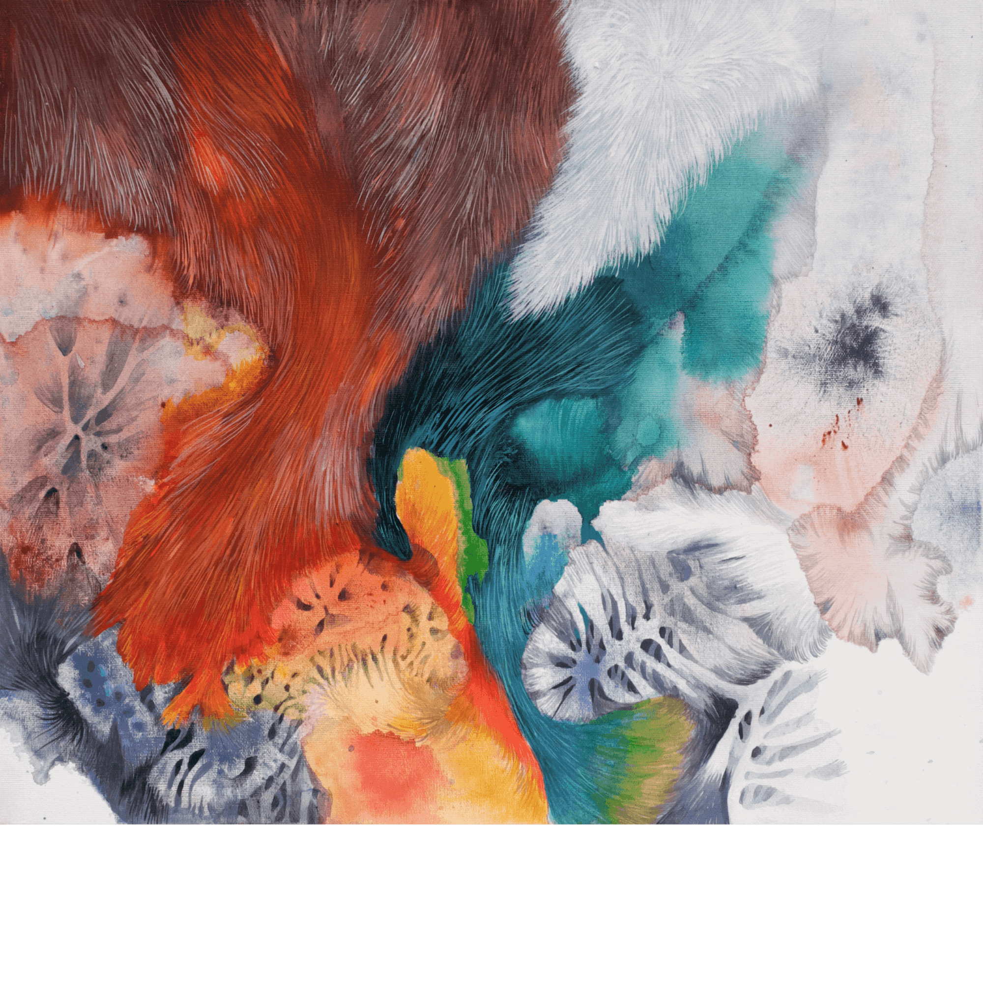 Fur Movement 02, 2020 abstract artwork featuring vibrant colors and textured patterns.