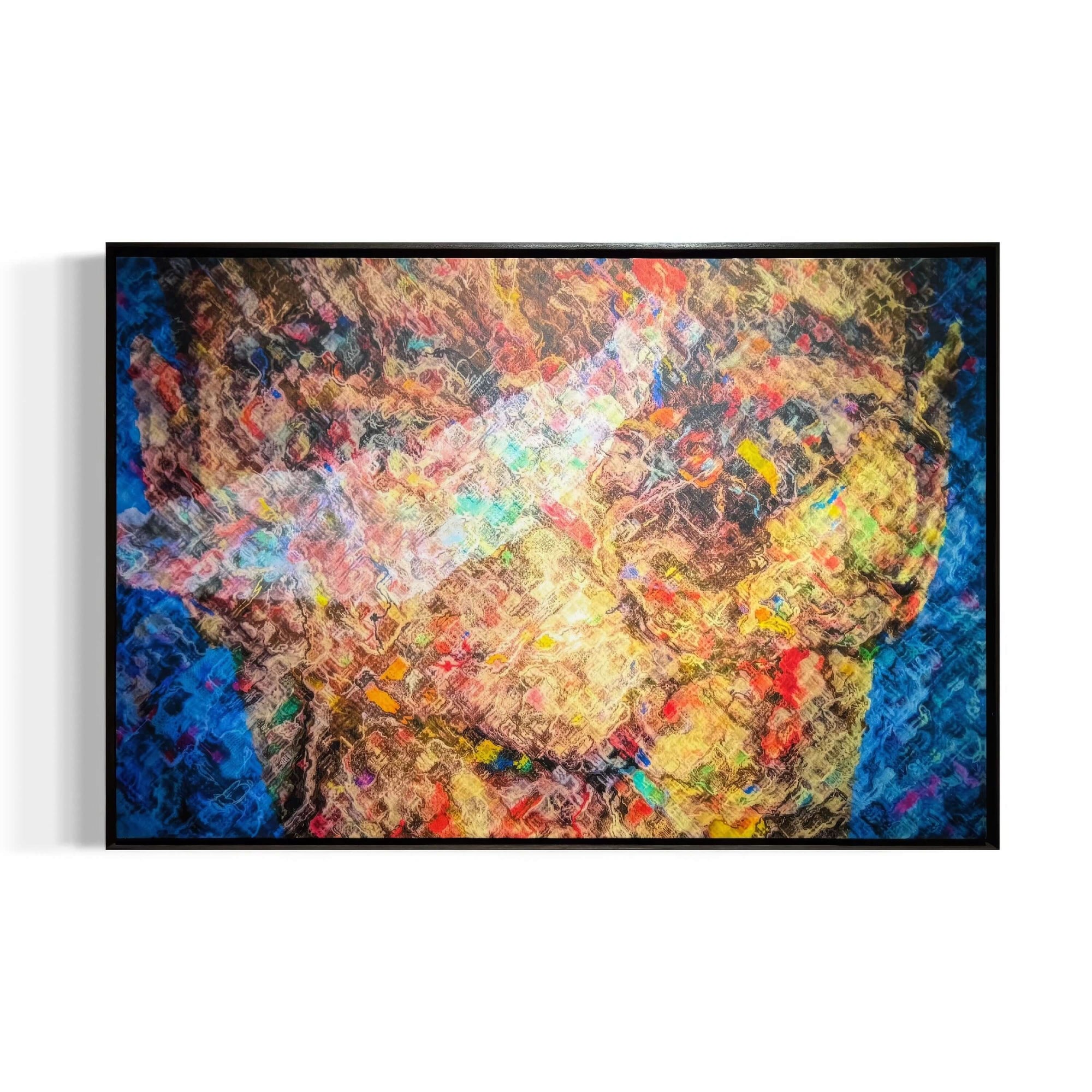 Swathe of Confusion by Bryce Watanasoponwong, 2021, conceptual photography on canvas, framed with teak wood.